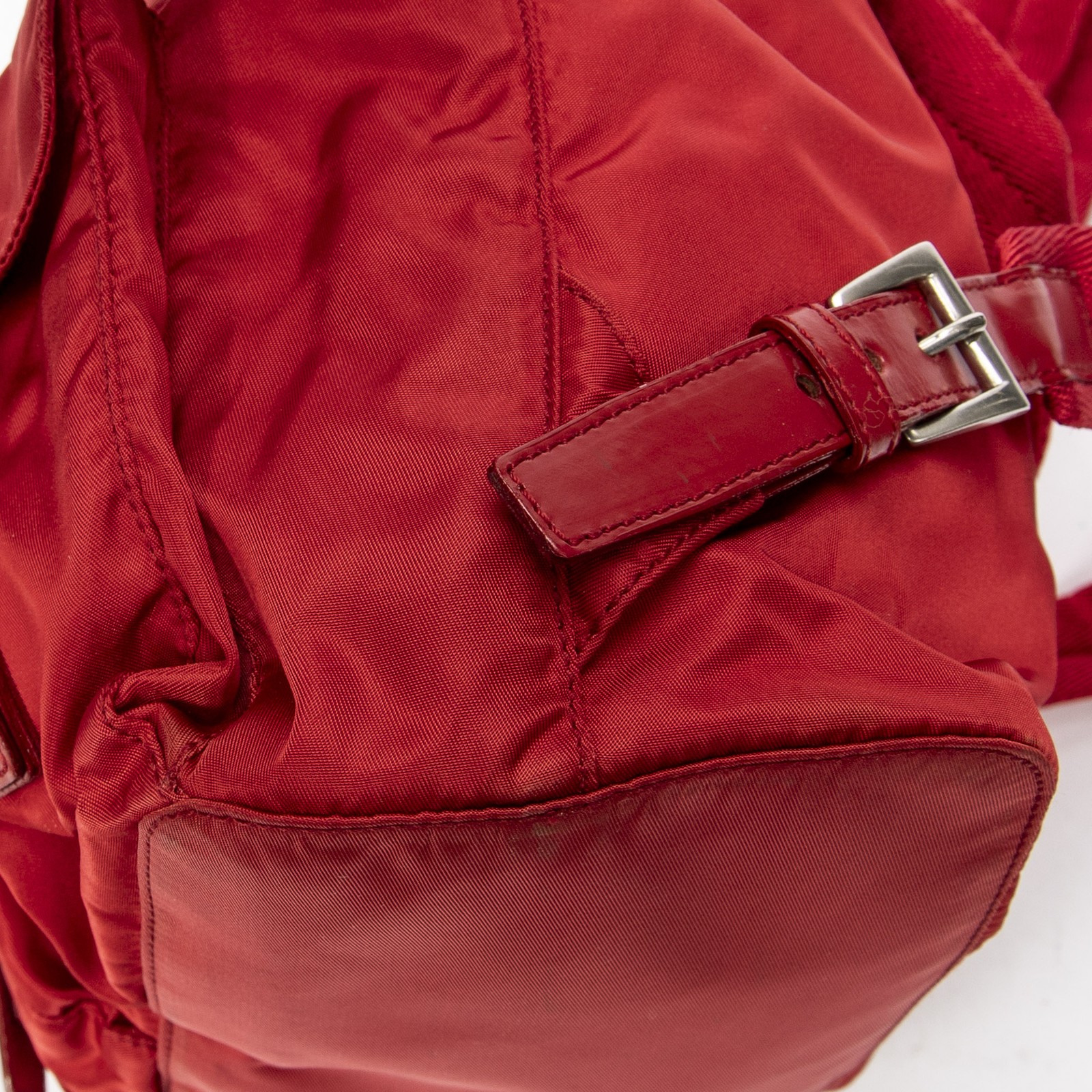 Prada Red Small Drawstring Backpack Backpack Nylo… - image 8