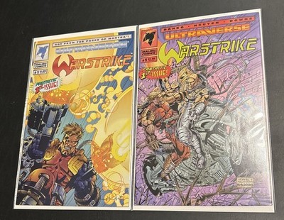 1994 Malibu Comics Ultraverse Warstrike #1 (Covers B & C) First Printing