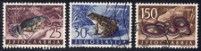 1962 Yugoslavia SC# 663-670 - Animals - Frogs - 3 Different Stamps - Used