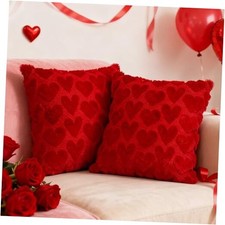 Valentines Pillow Covers 18 x 18 inch Set of 2 Valentines Day Decoration Red