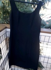 Donna Ricco Women's 8 Above Knee Lined Black Sheath Dress Career Date Dress Bow