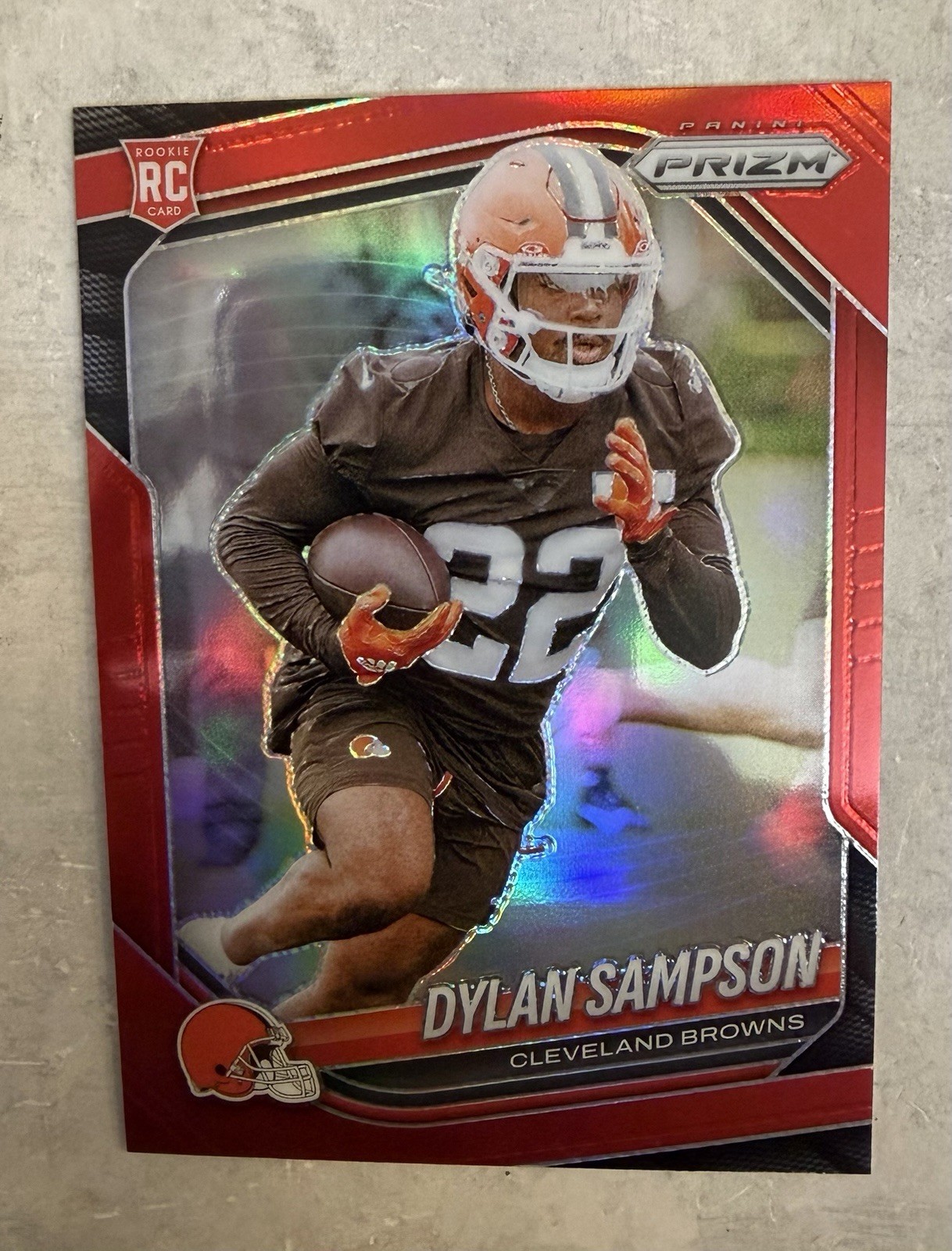 2025 Panini Prizm Football Dylan Sampson Red Retail SSP Browns Rookie RC #365