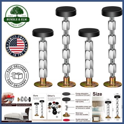 Adjustable Bed Frame Anti-Shake Tool, 4 Pack Headboard Stoppers, Easy Install