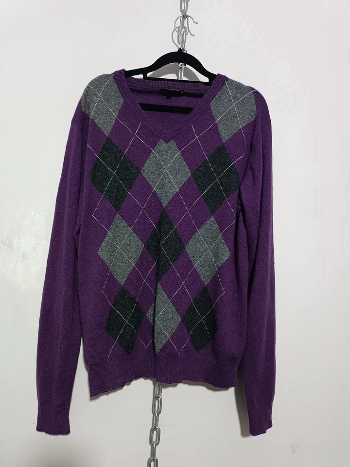 Avenue Foch by Jan Paulsen Kaschmir Pullover Gr. L, mit Argyle Muster - Bild 2 von 4