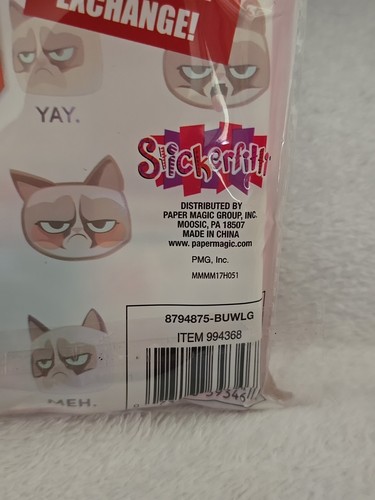 Grumpy Cat Sticker Treats Valentines Exchange Sticker Boxes Stickers Papermate - Picture 8 of 10