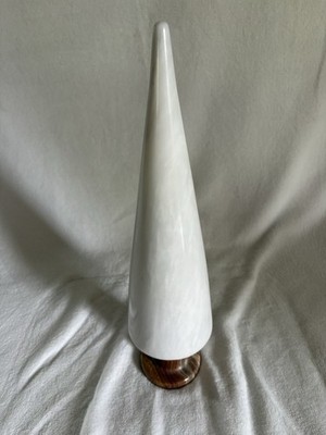 White Brown Onyx Marble Conical Tower Stone Sculpture Statue 16 