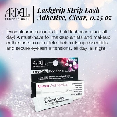 Ardell Lashgrip Strip False Lash Adhesive Clear Glue 0.25 Oz (2 Pack)
