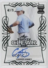 2021 Leaf Trinity Clear Auto Green /75 Cooper Kinney #CA-CK1 Auto
