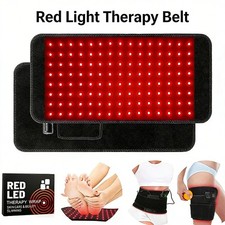 1 Pcs Electric Red Light Abdominal Massage Belt Heating Vibration Waist Massager