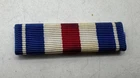 Vintage US Army Star Medal Ribbon Bar Award Military Post WW2 Silver
