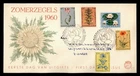DR WHO 1960 NETHERLANDS FDC SUMMER FLOWER COMBO SEMI POST R56155