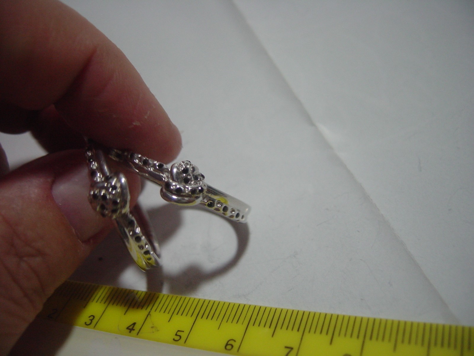 Solid Silver Vintage unusual design-full hoops-sp… - image 11