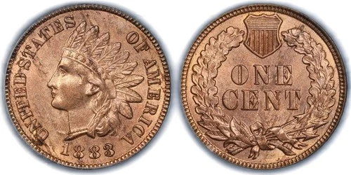 1883 Indian Cent ICG MS-63 RD