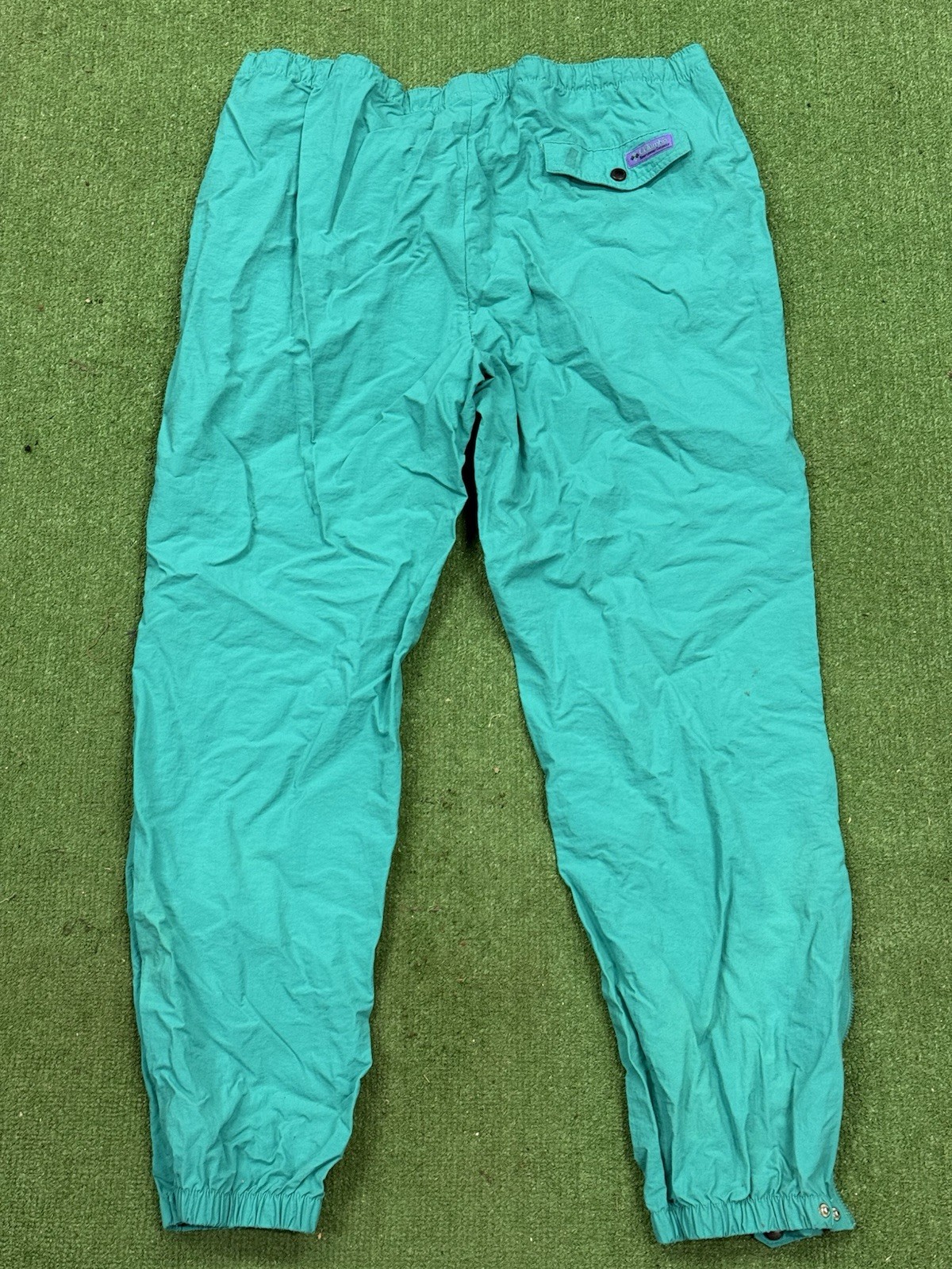 Vintage Columbia Windbreaker Anorak & Pants XL Teal Track Set Colorblock 80s 90s thumbnail 14