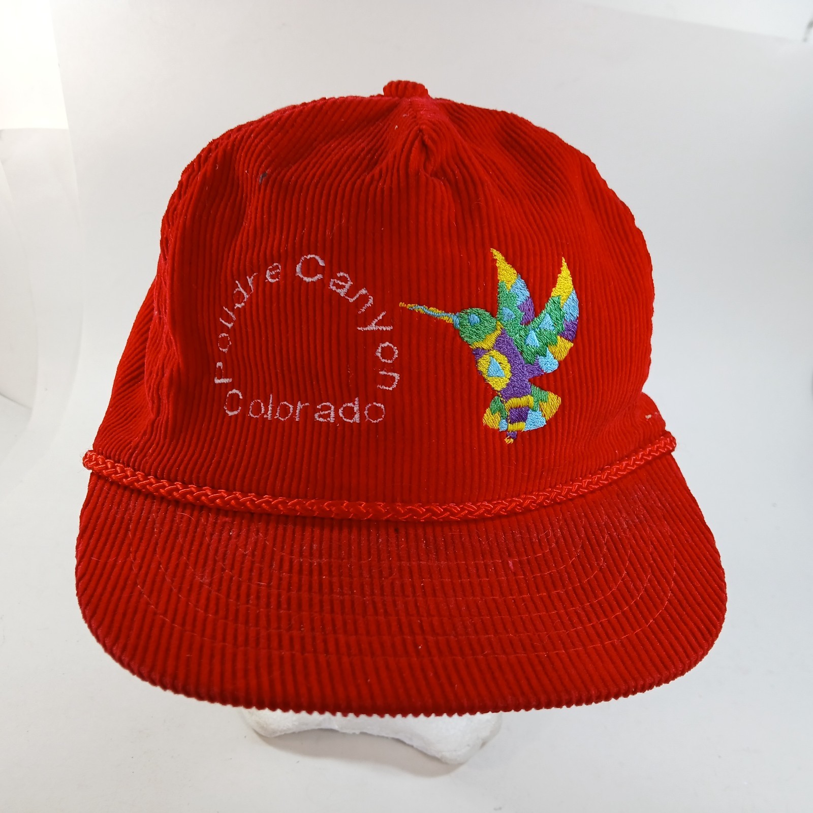 Hummingbird Hat Adjustable Strap Back Red Rope Co… - image 1