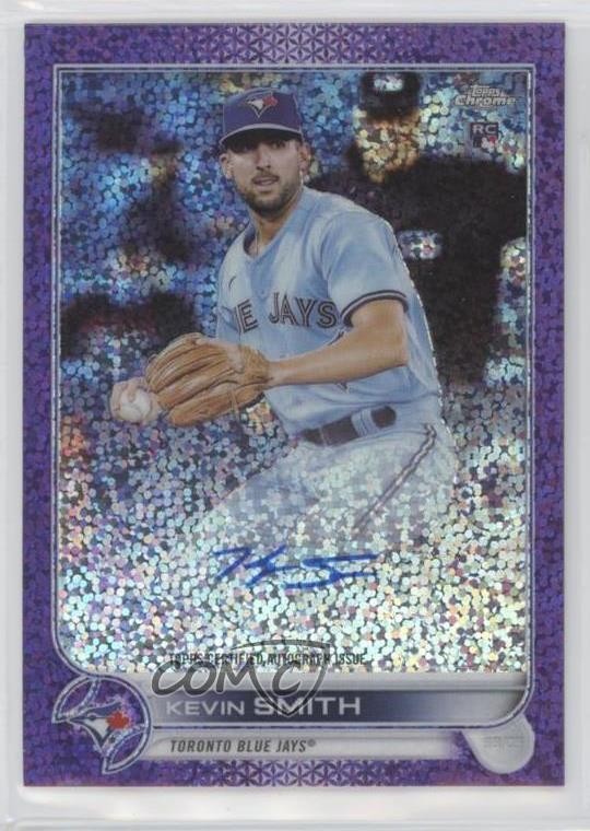 2022 Topps Chrome Rookie Purple Speckle Refractor 288/299 Kevin Smith Auto 0hk3