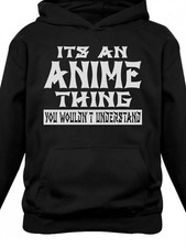 Tstars Men's Funny Anime Hooded Sweatshirt - Japanese Manga Graphic Pullover Hoo