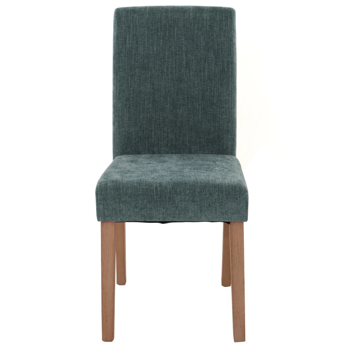 B-Ware 4er-Set Esszimmerstuhl Littau, Chenille, grün, naturfarbene Beine