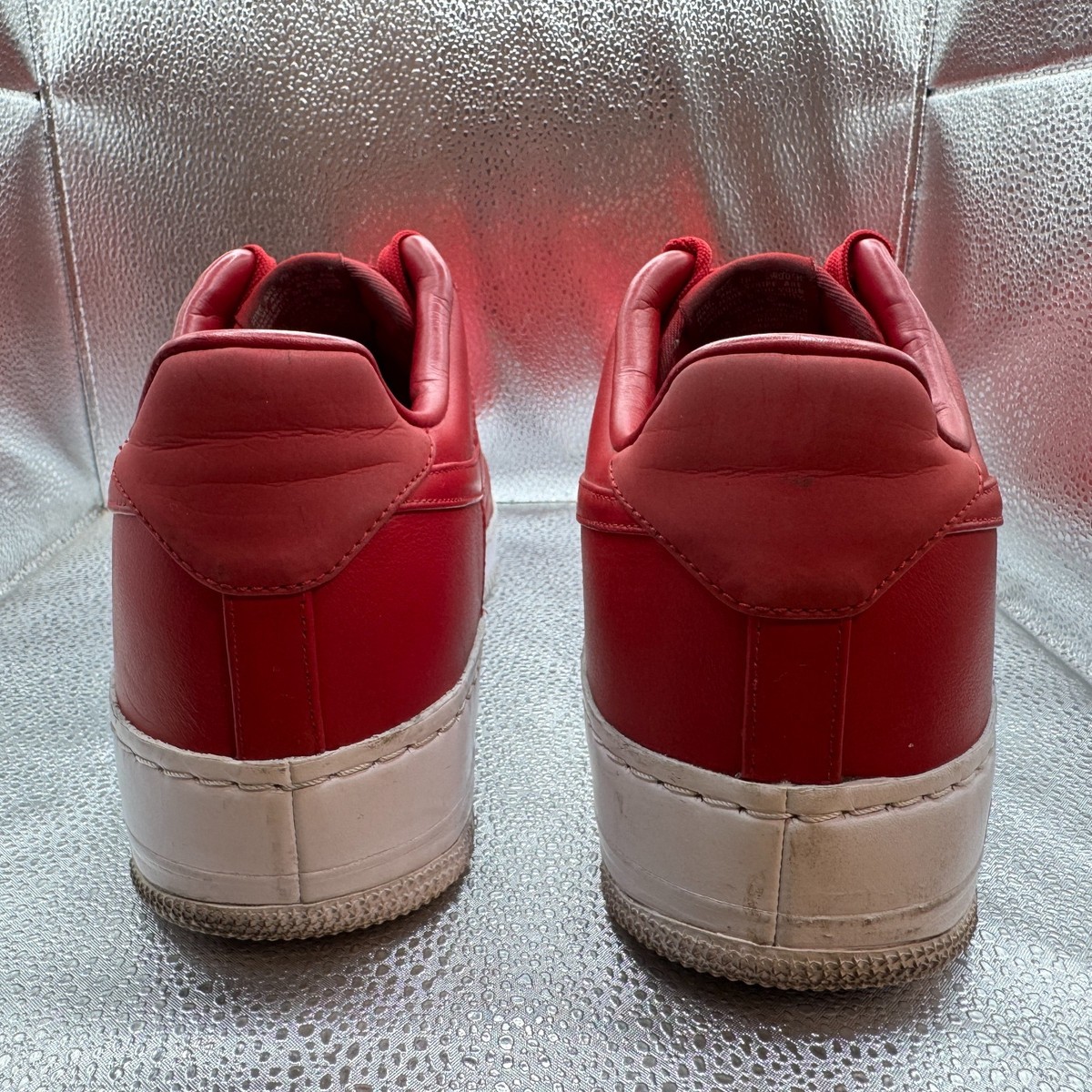 Size 12 - NikeLab Air Force 1‎ Low Red Mens Lace Up Basketball Shoes 555106-601 Nike Force 1 Low V Lace Little Kids main image 3