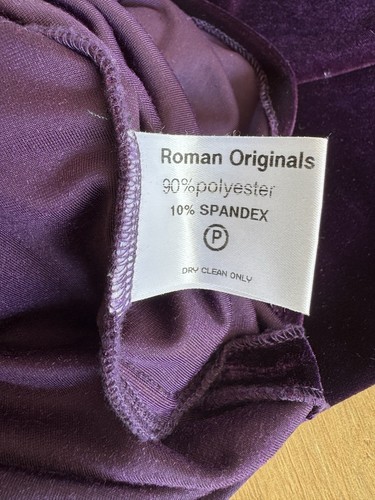 Roman Originals 90s Purple Velvet Whimsigoth Maxi Long Dress U.K. size 14 Grunge - Picture 8 of 12
