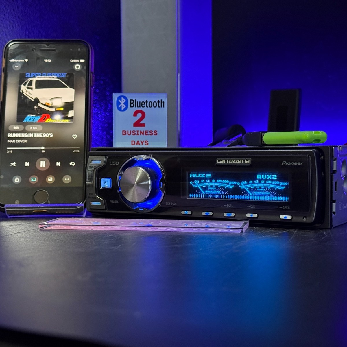 Pioneer Carrozzeria DEH-P620 1DIN Car Audio CD USB AUX Added