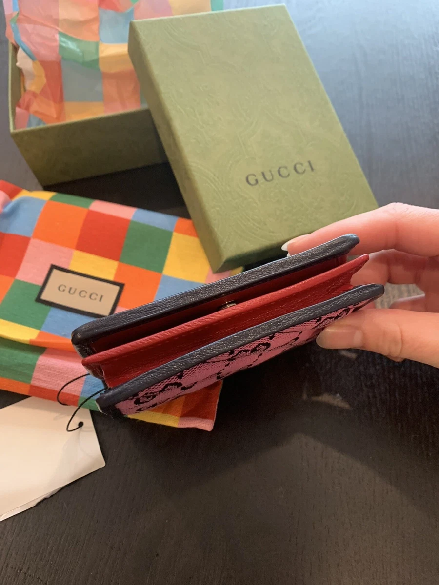 Gucci Signature GG Card Holder Blue