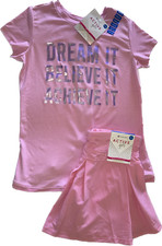 Members Mark Girls 2pc Outfit Pink Shirt and Shorts/Skirt size 10/12 New