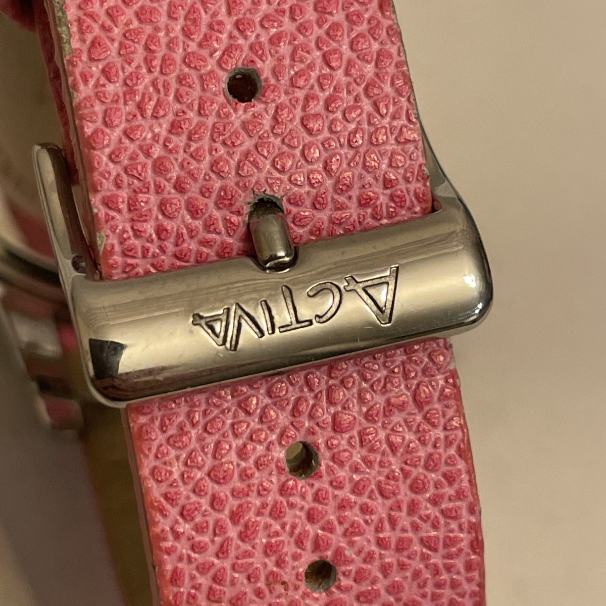 Activa Swiss Women\'s Quartz Watch Pink Textured Band Textured Dial 30M WR Shop Activa Watches for Women on Mercari | New & Used Deals  main image 3