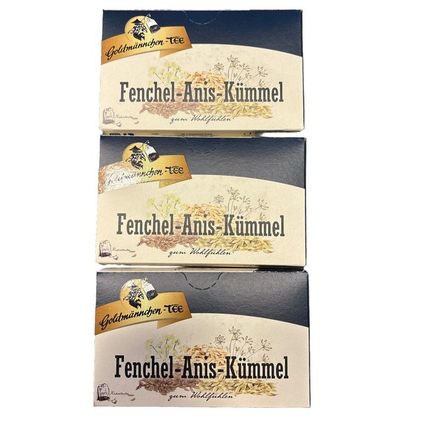 3X GoldmäNnchen Tee Fenchel Anis KüMmel KräUtertee 3X 20 Teebeutel Einzeln-image
