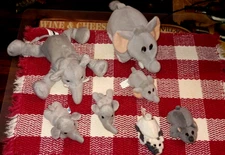 8" Stuffins Elephant & 2 Babies 7" Pound Puppy Elephant & Baby Baby Rhino & Pig