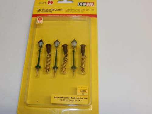 Brawa H0 84008 lámpara de ciudad, juego de 3 NUEVO & EMBALAJE ORIGINAL | Zustand: Neu