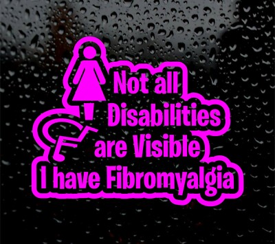 Aufkleber "Nicht Alle Behinderungen Sind Sichtbar - Ich Habe Fibromyalgie" - 150x100 Mm, UV-beständig, Für Tür & Maschine