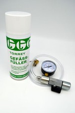 Gef&auml;&szlig;f&uuml;ller 400ml mit Adapter f&uuml;r Ausdehnungsgef&auml;&szlig;e mit Absperrung und Manometer