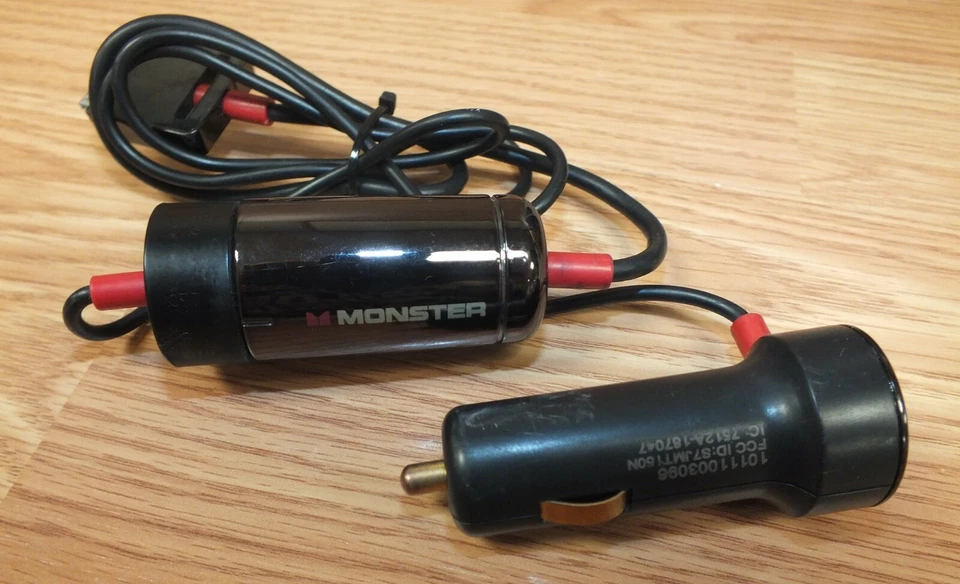 Adaptador Cargador Encendedor Coche Monster Rojo/Negro iPod DC (10111003096) **LEER**  Foto 3 de 4