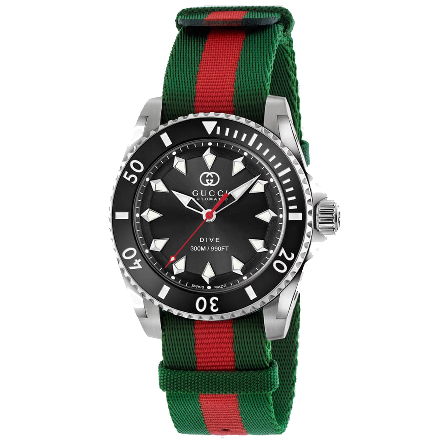 Montre de plongée homme Gucci cadran noir   YA136364