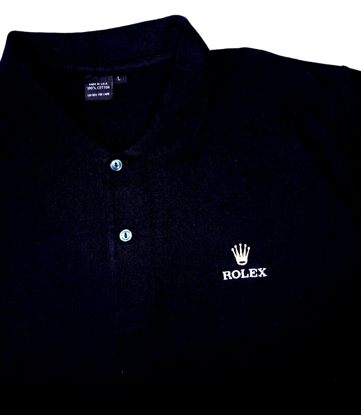 *** Rolex Swag Black Dealer 2XL Embroidered Polo Shirt ***