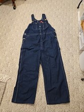 DICKIES 44 X 32 Jeans Bib Overalls Mens Farmer Carpenter Work Denim New
