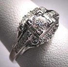 1.85CT Vintage Art Deco Edwardian Antique CZ Women's Fancy Jewelry Ring