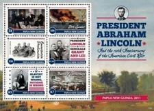 2011 Papua New Guinea - President Abraham Lincoln - Sheetlet - MNH