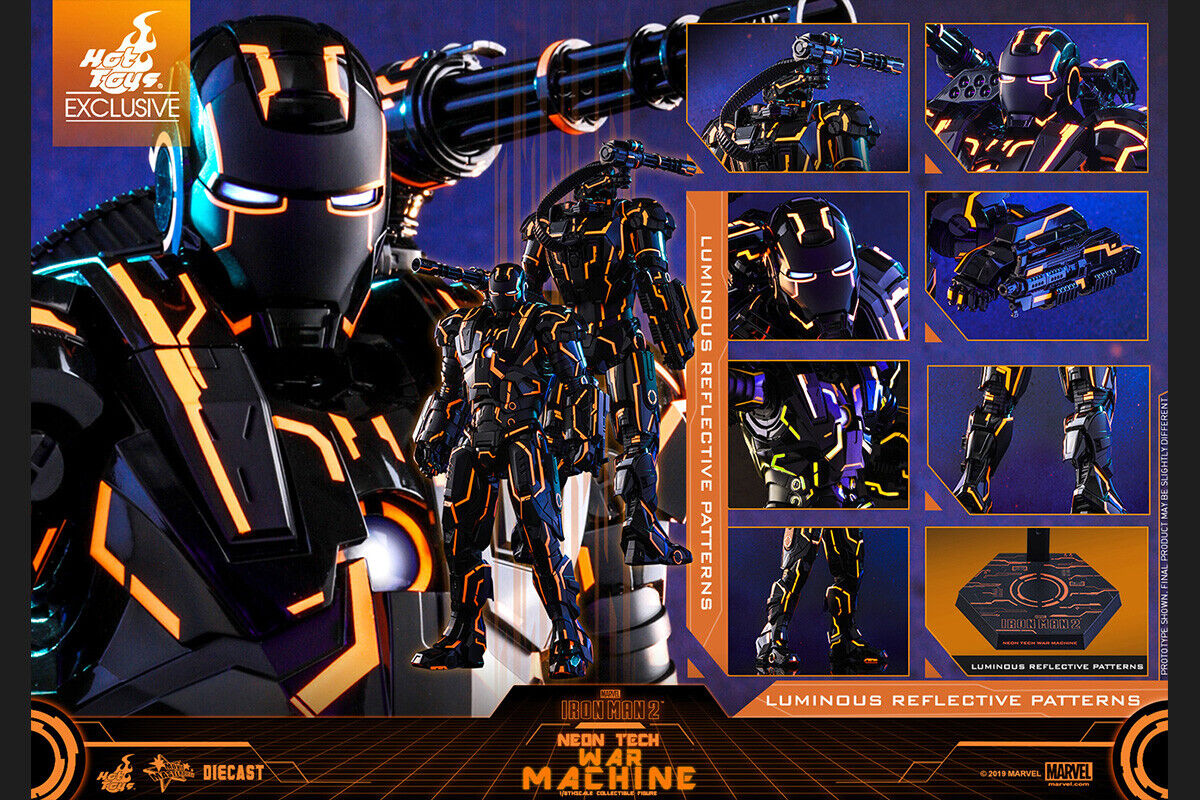 HOT TOYS 1/6 IRON MAN 2 WAR MACHINE Neon Tech / Orange HOT TOYS 1/6 IRON MAN 2 WAR MACHINE Neon Tech / Orange