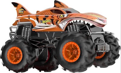 MATTEL HOT WHEELS MONSTER TRUCK AUTO TIGRE SHARK RADIOCOMANDATA