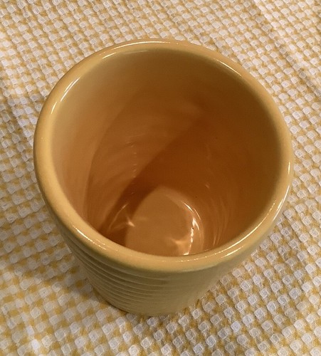 Vintage Bauer Ring Ware Pottery Tumbler 2000 Yellow 4” NWOT - Picture 4 of 4