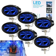 Blue Forklift Lights, 20W Led Oval Spot Light 12V-80V 20W Warning Emergency Ligh
