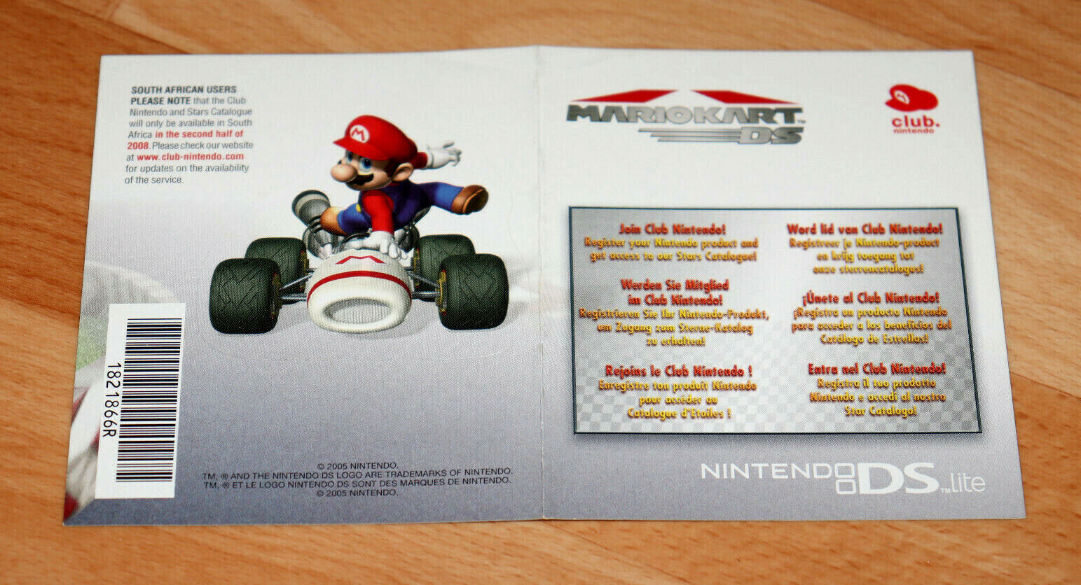 Pokémon Black and White Super Mario 64 DS Club Nintendo Flyer AD Point Card