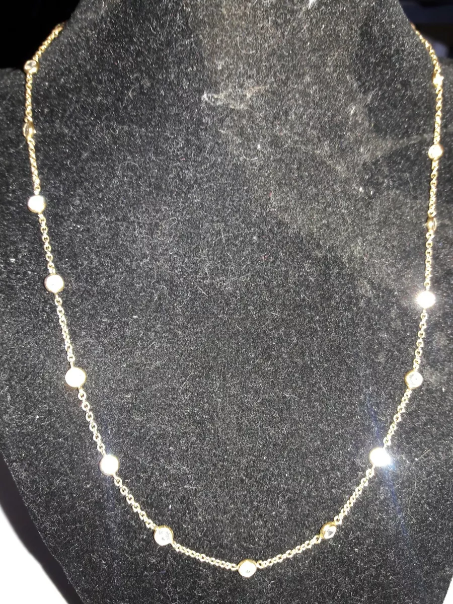 Sterling silver cz station best sale necklace