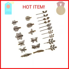 BBTO 22 Pieces Vintage Hair Clips Barrettes Bronze Leaf Bobby Pin Flower Butterf