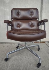 1978 Herman Miller Eames Time Life Executive Office Chair-Brown Leather