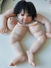 28" Unassembled Reborn Baby Doll Kit Rooted Hair Toddler Boy DIY Painted Gifts