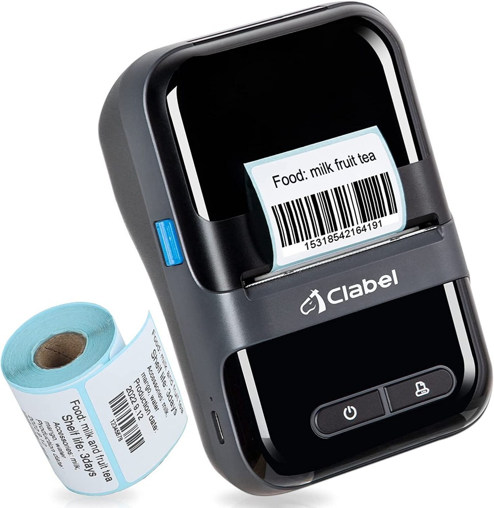 CLABEL 220B Thermal Bluetooth Mini Label Maker Barcode Printer