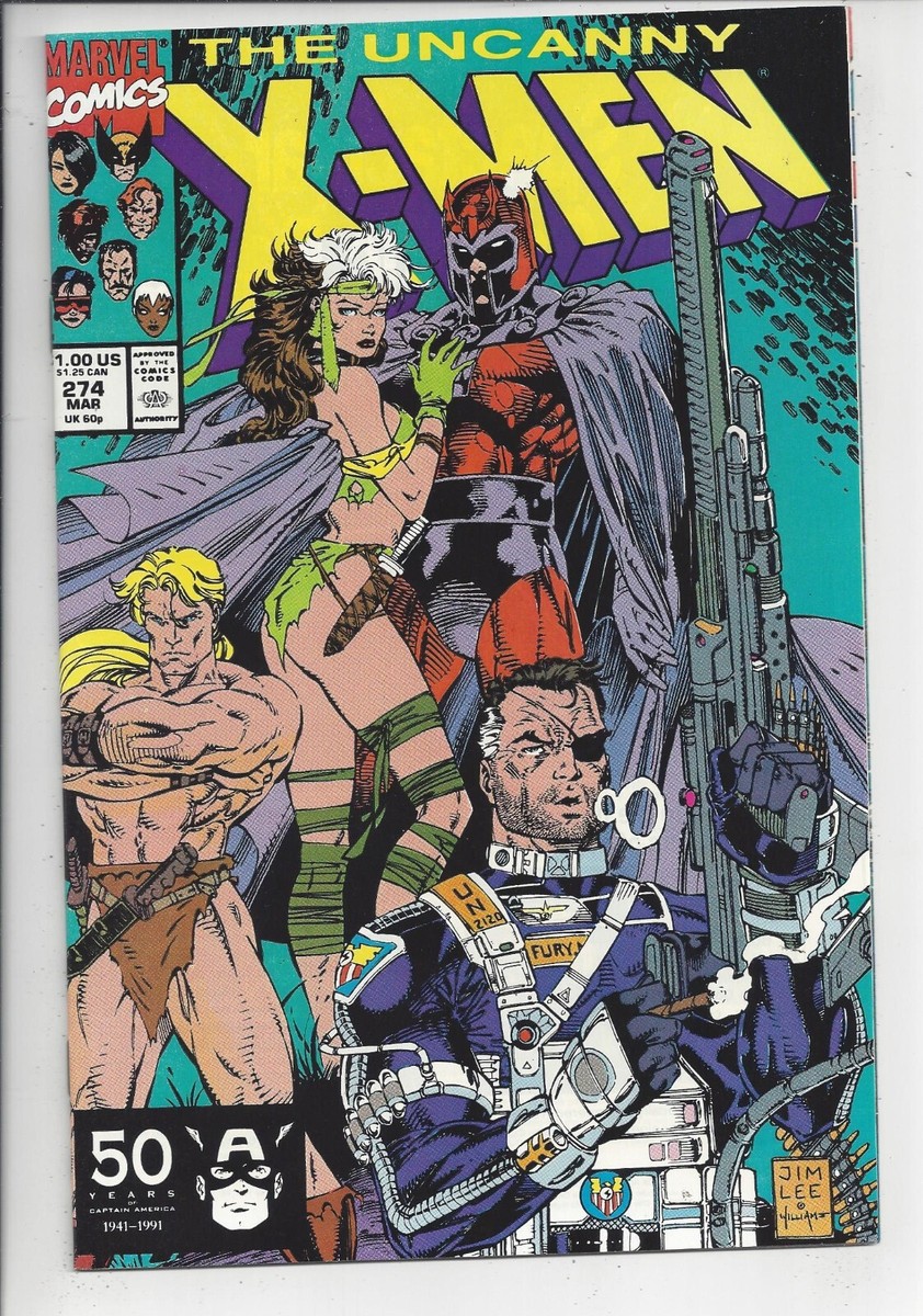 X-Men #274 NM (9.6) 1991- Gorgeous Jim Lee Savage Land Cover with